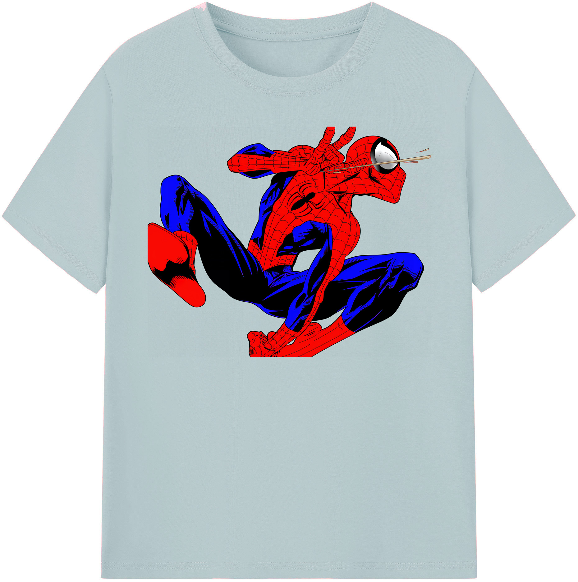 （画像用） Spider Man スパイダーマン 綿100％半袖Tシャツ（フロントプリント）